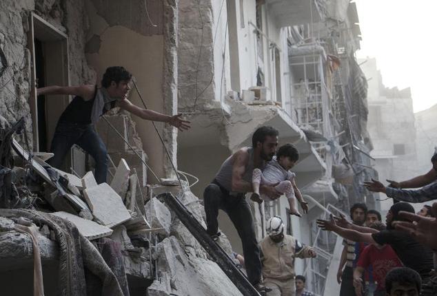 84peoplekilledingovtairraidsinalepposyria